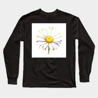 January 1 Daisy Day C - Watercolors & Pen Long Sleeve T-Shirt